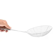 Unique Bargains Kitchen Stainless Steel Noodles Dumpling Sieve Mesh Strainer Scoop Silver Tone 1 Pc