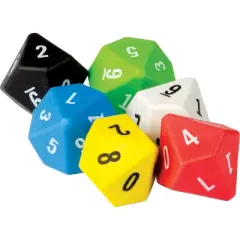 Teacher Created Resources&reg; 10-Sided Dice, Pack of 6