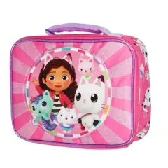 Gabby's Dollhouse Kids Lunch Box Pandy Paws and Kitty Friends Insulated Lunch Bag Pink