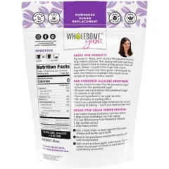 Wholesome Yum Powdered Allulose Sweetener - Natural Keto Powdered Sugar Substitute (12 oz)