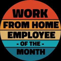 Men's Design By Humans Home office - employee of the month By RandomDudeArt T-Shirt