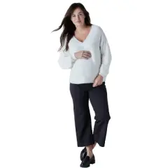 Ingrid & Isabel Maternity Fluffy V-Neck Sweater