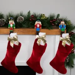 Northlight Nutcracker Christmas Stocking Holders - 5" - Set of 3