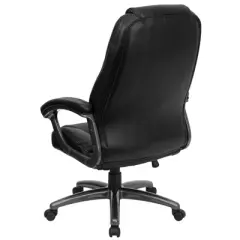 Emma and Oliver High Back Black LeatherSoft Executive Deep Curved Lumbar Ergonomic Office Chair