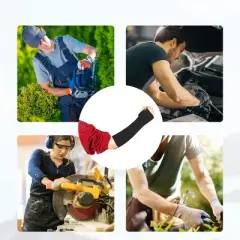 Unique Bargains Protection Arm Sleeves HPPE Prevent Scratche Cut Resistant Sleeves with Thumb Hole 1 Pair