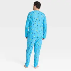 Men's Hanukkah Matching Family Pajama Set - Blue