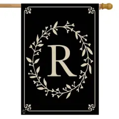 Briarwood Lane Classic Monogram Letter R House Flag Double-Sided 28" x 40"