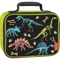 Thermos Lunch Bag with Antimicrobial Liner - Glow in the Dark Dino