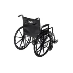 Drive Medical Silver Sport 2 Wheelchair - 20&Prime; Seat, Detachable Desk Arms, Swing-Away Footrests