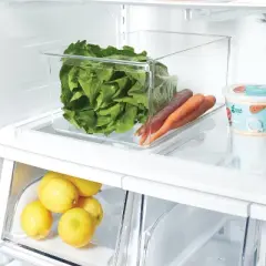 Large Wide Fridge and Pantry Organizer Bin - Brightroom&trade;: Clear Freezer-Safe Storage, 14.5"x9.14"x6"