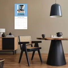 2026 Square Wall Calendar, World War Posters, 16-Month Arts & Antiques Theme with 180 Reminder Stickers (12x12 In)