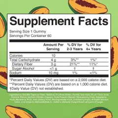 MaryRuth's Kids Fiber Gummies, Papaya, 60 ct