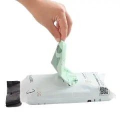 happimess 13.2-Gallon (50L) Drawstring Compostable Trash Can Liner (60-Count, 3-Packs of 20 Liners)