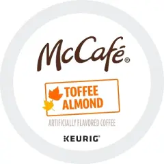 McCafe Toffee Almond Medium Roast Coffee - Single Serve Pods - 24ct