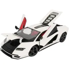 Lamborghini Countach LPI 800-4 White with Black Accents and Red Interior "Special Edition" 1/18 Diecast Model Car by Maisto