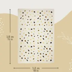 Hakuna Matte: Stylish Baby Play Mat: Confetti & White Design - 72x48'