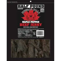 Buffalo Bills 8oz Premium Maple Pepper Beef Jerky Packs (three 8oz beef jerky packs)