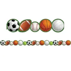 Teacher Created Resources&reg; Sports Die-Cut Border Trim, 35 Feet Per Pack, 6 Packs