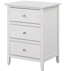 Passion Furniture Daniel 3-Drawer Nightstand (25 in. H x 15 in. W x 19 in. D)