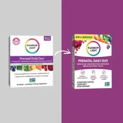 Rainbow Light Prenatal Daily Duo Multivitamin Dietary Supplement Tablets and Softgels - 60ct