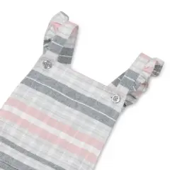 Hope & Henry Girls' Organic Cotton Sleeveless Ruffle Strap Skirtall, Infant