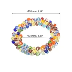 Unique Bargains Dining Table Decoration Acrylic Decorative Multicolored Artificial Crystal Napkin Rings