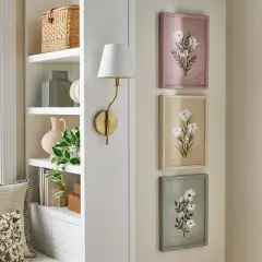 (Set of 3) 12"x16" Flower Framed Arts - Threshold&trade; designed with Studio McGee