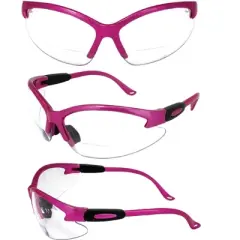 2 Pairs of Birdz Eyewear Flamingo Bifocal Safety Glasses with Clear, Clear Lenses