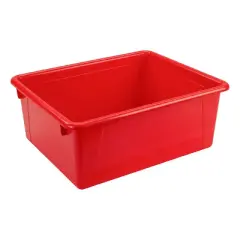 Storex Deep Storage Tray with Lid, Red