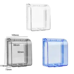 Self-Adhesive Switch Socket Safety Cover Waterproof Protector Box (Type 86, White)