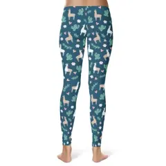 Womens Space Alien Leggings Cute Funny UFO Galactic Ladies Yoga Pants - Crazy Dog  For Astronauts