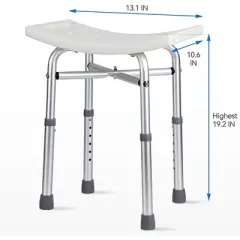 Whizmax Shower Bench, Shower Chair for Inside Shower with Adjustable Leg, Shower Seat for The Elderly and Disabled, Bear 350 Lb Capacity, White