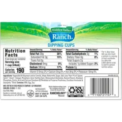 Hidden Valley Original Ranch Salad Dressing To Go Cups - 12fl oz/8pk