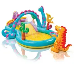 Intex 11' x 7.5' x 44" Dinoland Play Center Kiddie Swimming Pool w/ air pump
