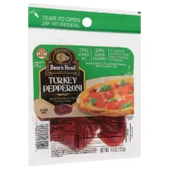 Boar's Head Gluten Free Sliced Turkey Pepperoni Pouch - 4.5oz