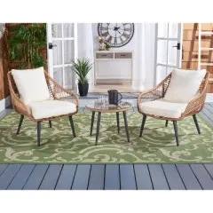 Warlen 3 Piece Lounger Set - Indoor/Outdoor - PAT9016 - Natural/Beige - Safavieh