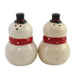 Transpac 3.75 In Nostalgic Snowman Winter Salt And Pepper Shaker , Christmas Johanna Parker (2PC)