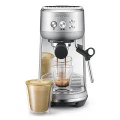 Breville Bambino Stainless Steel Espresso Maker Silver BES450BSS: 15 Bars Pressure, Milk Frother, Dishwasher-Safe Parts
