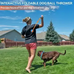 Allforpaws Dog Toys Foldable Ball Thrower with 2.5-inch Tennis Ball