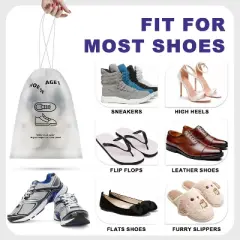 Fosmon 1 Pack Shoe Bags for Travel, Drawstring Shoe Bag Organizer, Travel Shoe Bags for Packing in Suitcase Gym Travelling, Waterproof Shoe Travel Bag