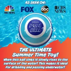 Activ Life The Ultimate Pool Ball - Fill It with Water to Play Underwater Games! Best Pool Toys - Navy and Teal, 6 inches