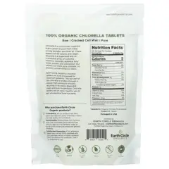 Earth Circle Organics 100% Organic Chlorella, 1,000 Tablets, 8.75 oz (248 g)