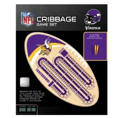MasterPieces NFL Minnesota Vikings Cribbage Board Game Set for Adults - Officially Licensed