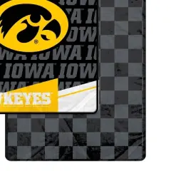 NCAA Iowa Hawkeyes Diagonal Ghost Checker Double Sided Blanket
