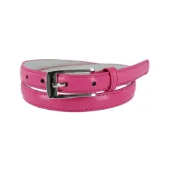 CTM Women's Skinny Leather Dress Belt (Pack of 2 Colors)
