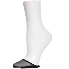 Memoi Ultra-Sheer Stretchy Breathable Cushioned Toe Cover Black One Size