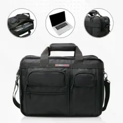 Alpine Swiss Conrad Messenger Bag 15.6 Inch Laptop Briefcase with Tablet Sleeve