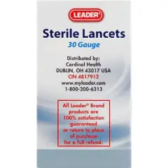 Leader 30 Gauge Sterile Lancets 100 ea