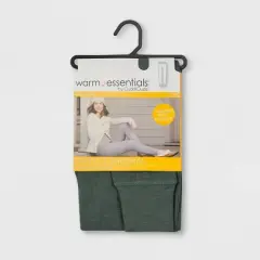 Warm Essentials by Cuddl Duds Women's Waffle Ribbed Trimmed Leggings with Pockets