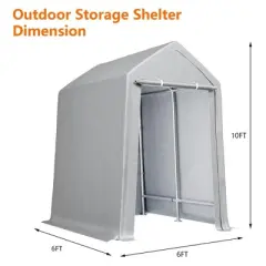 Outdoor Carport Storage Tent Garage Heavy Duty Shed Car Shelter Canopy